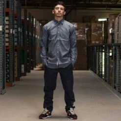 BAIT Basics Long Sleeve Shirt (blue / Light Blue) 17 BAIT Basics Long Sleeve Shirt (blue / Light Blue) -Tees Shop shirts longblueoverall