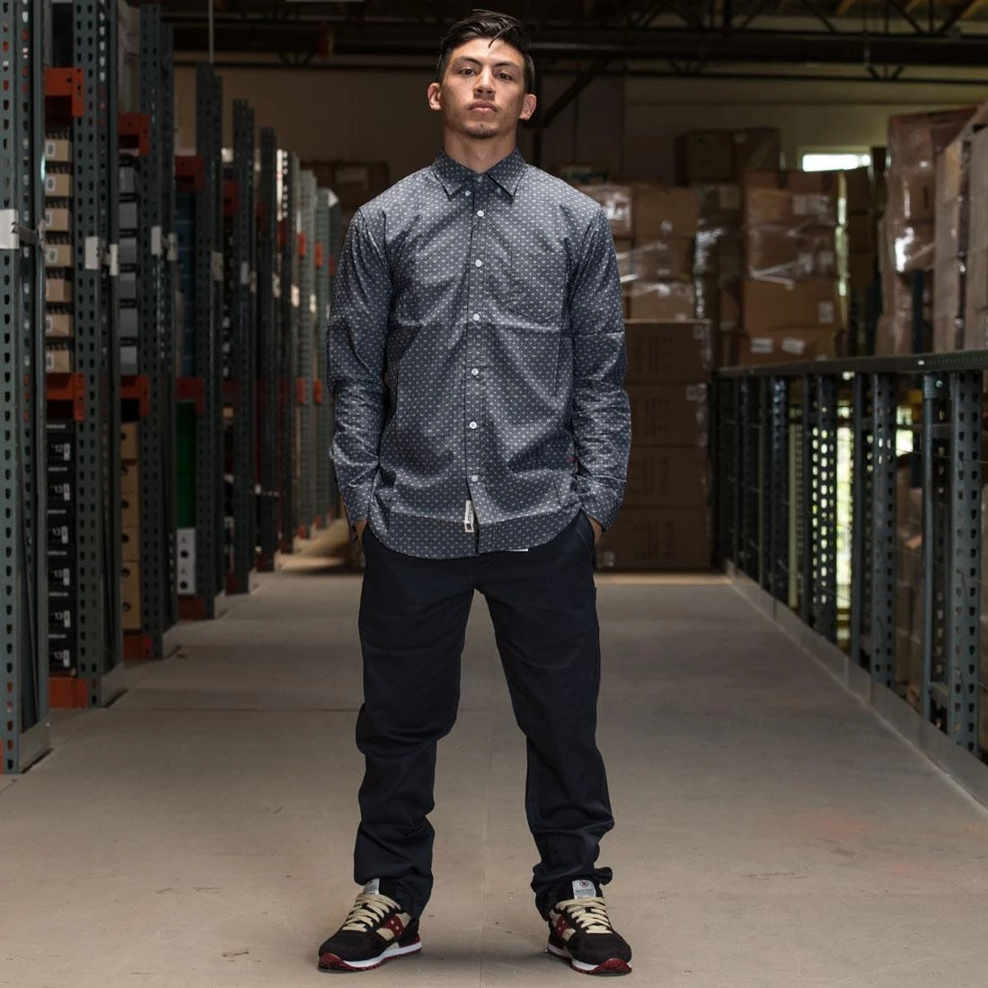 BAIT Basics Long Sleeve Shirt (blue / Light Blue) 10 BAIT Basics Long Sleeve Shirt (blue / Light Blue) - Image 8