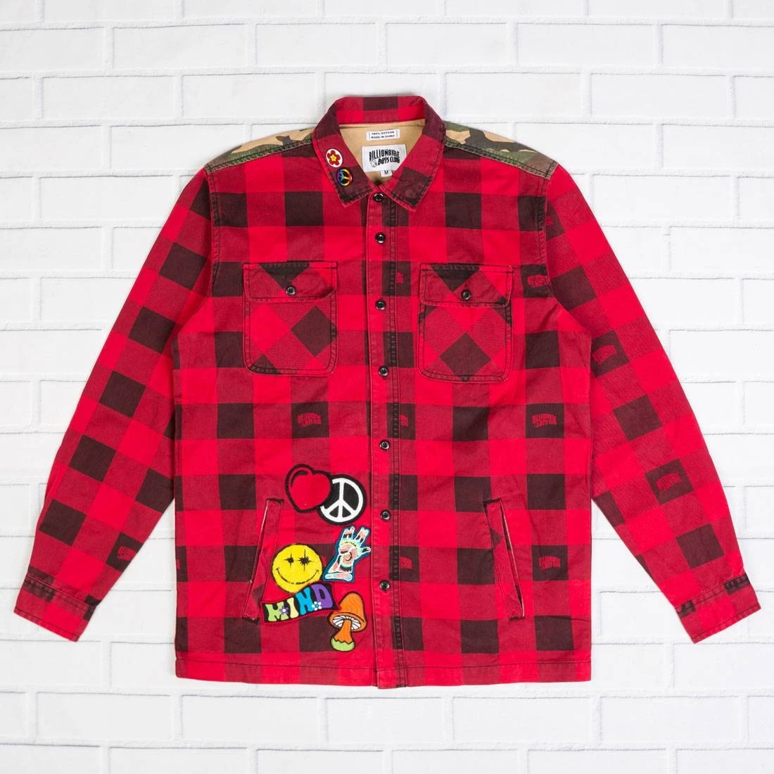 Billionaire Boys Club Men BB Ruckus LS Woven (red) 3 Billionaire Boys Club Men BB Ruckus LS Woven (red)