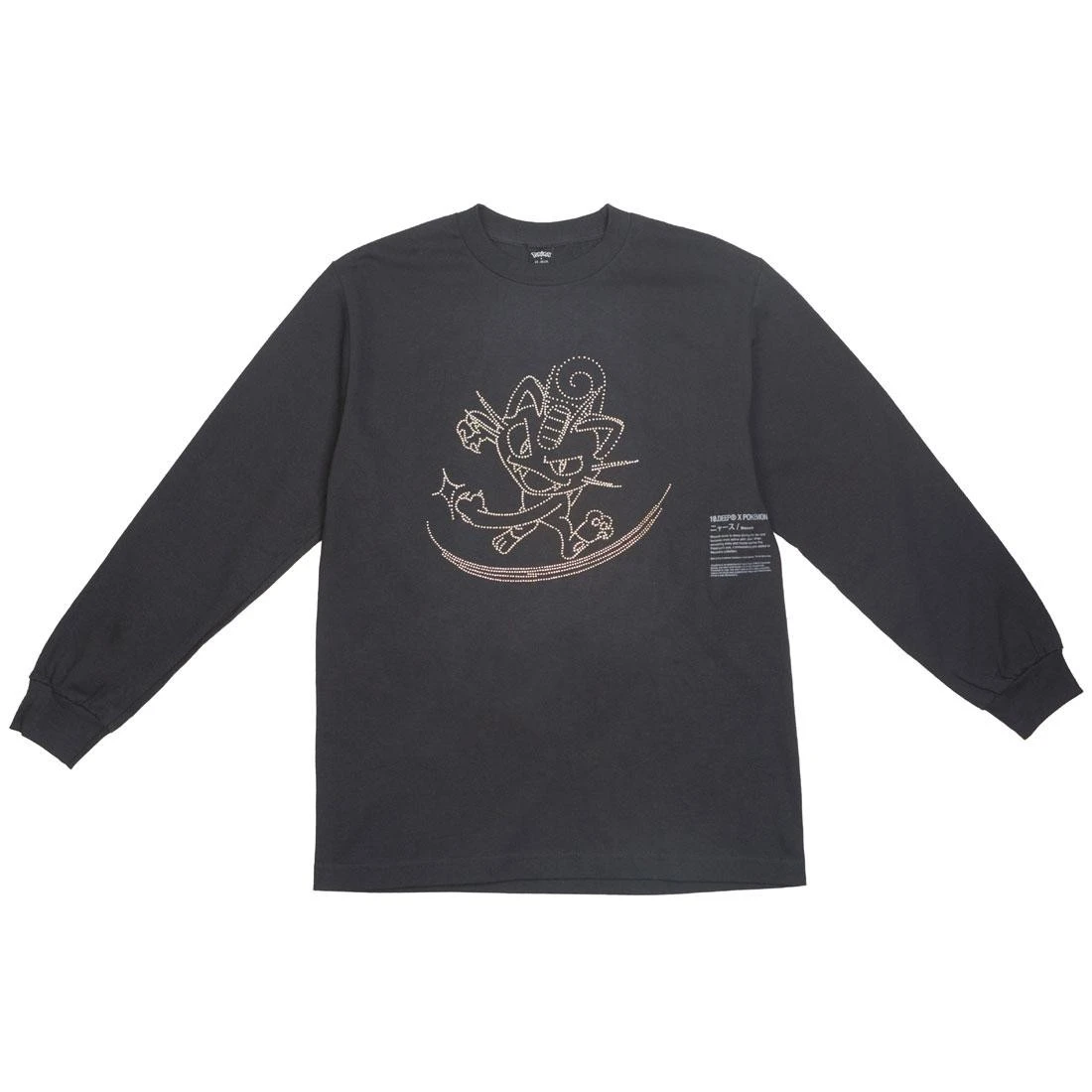BAIT Exclusive 10 Deep X Pokemon Men Meowth Long Sleeve Tee (black / Gold) 3 BAIT Exclusive 10 Deep X Pokemon Men Meowth Long Sleeve Tee (black / Gold)