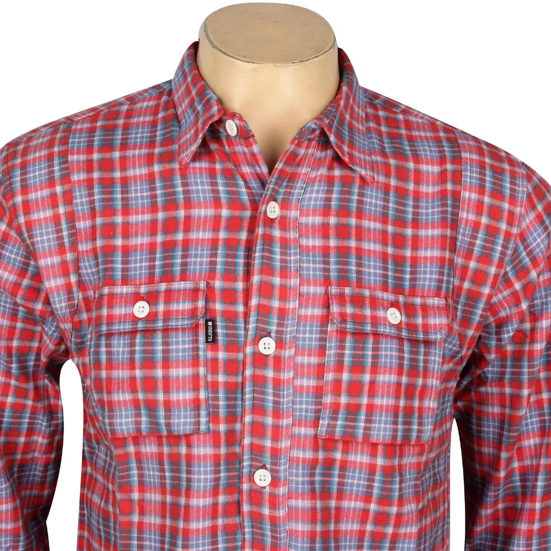 Undefeated Yardmaster Flannel Long Sleeve Shirt (red) 6 Undefeated Yardmaster Flannel Long Sleeve Shirt (red) - Image 4