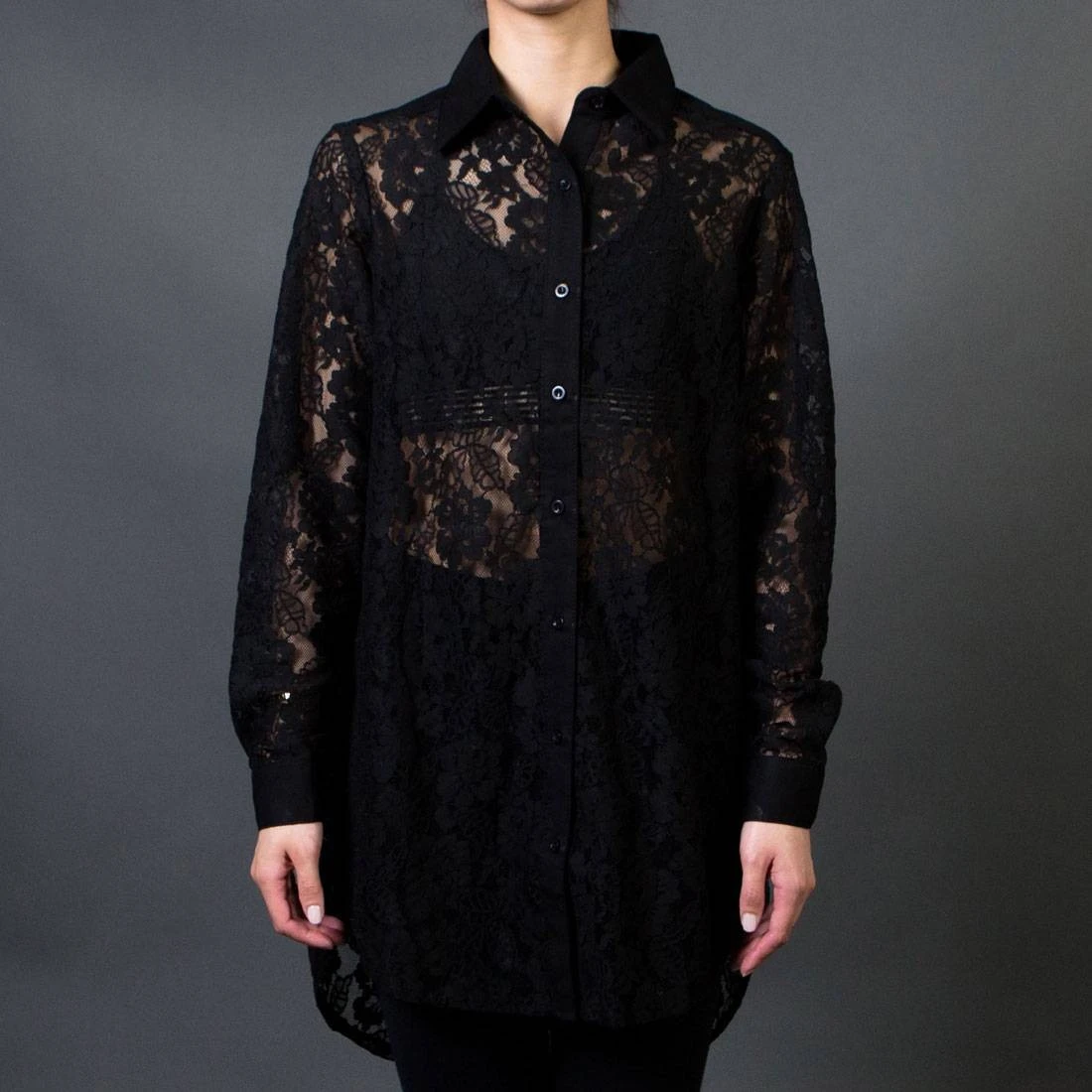 Lazy Oaf Women Don't Care Lace Shirt (black) 3 Lazy Oaf Women Don't Care Lace Shirt (black)