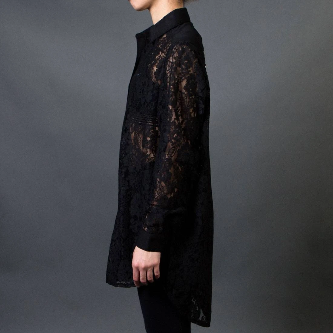 Lazy Oaf Women Don't Care Lace Shirt (black) 5 Lazy Oaf Women Don't Care Lace Shirt (black) - Image 3