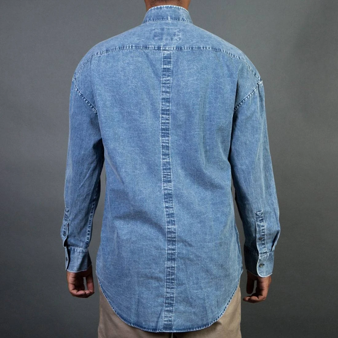 Zanerobe Men Band Rugger Shirt (denim / Washout) 4 Zanerobe Men Band Rugger Shirt (denim / Washout) - Image 2