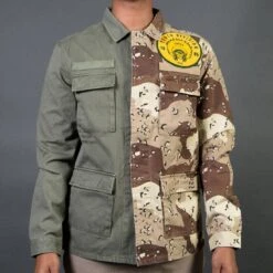 10 Deep Men Vintage Split Military Shirt (brown / Camo / Multi)