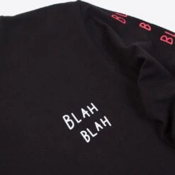 Lazy Oaf Men Blah Blah Long Sleeve Tee (black) -Tees Shop v07a5872
