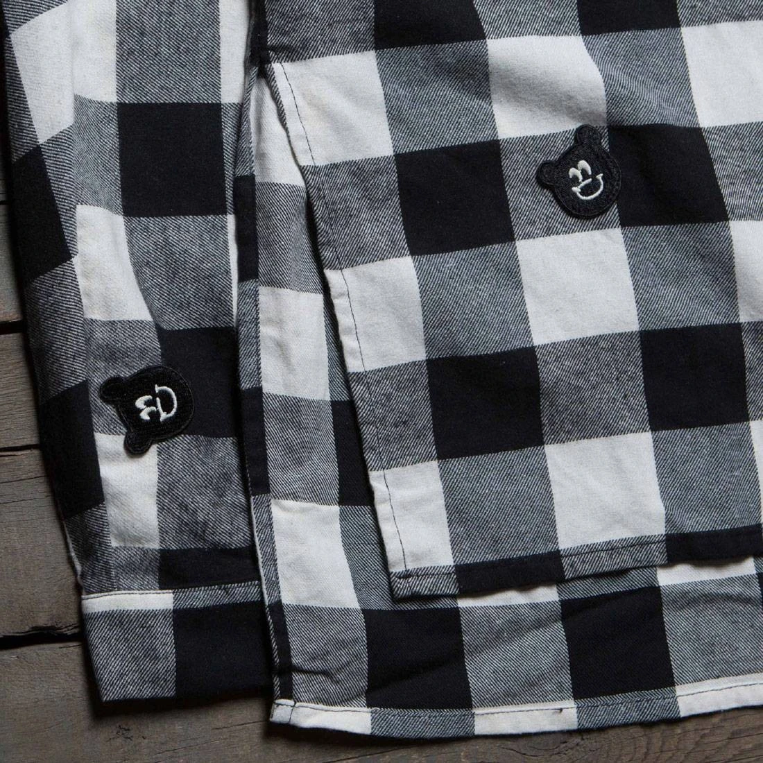 Lazy Oaf Women Bear Check Shirt (black / White) 5 Lazy Oaf Women Bear Check Shirt (black / White) - Image 3