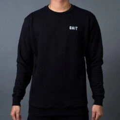 BAIT Men French Terry Crewneck Sweater - Made In LA (black)