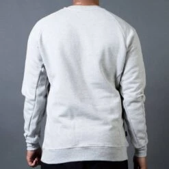 BAIT Men French Terry Crewneck Sweater - Made In LA (gray / Heather) 9 BAIT Men French Terry Crewneck Sweater - Made In LA (gray / Heather) -Tees Shop v07a8573 3