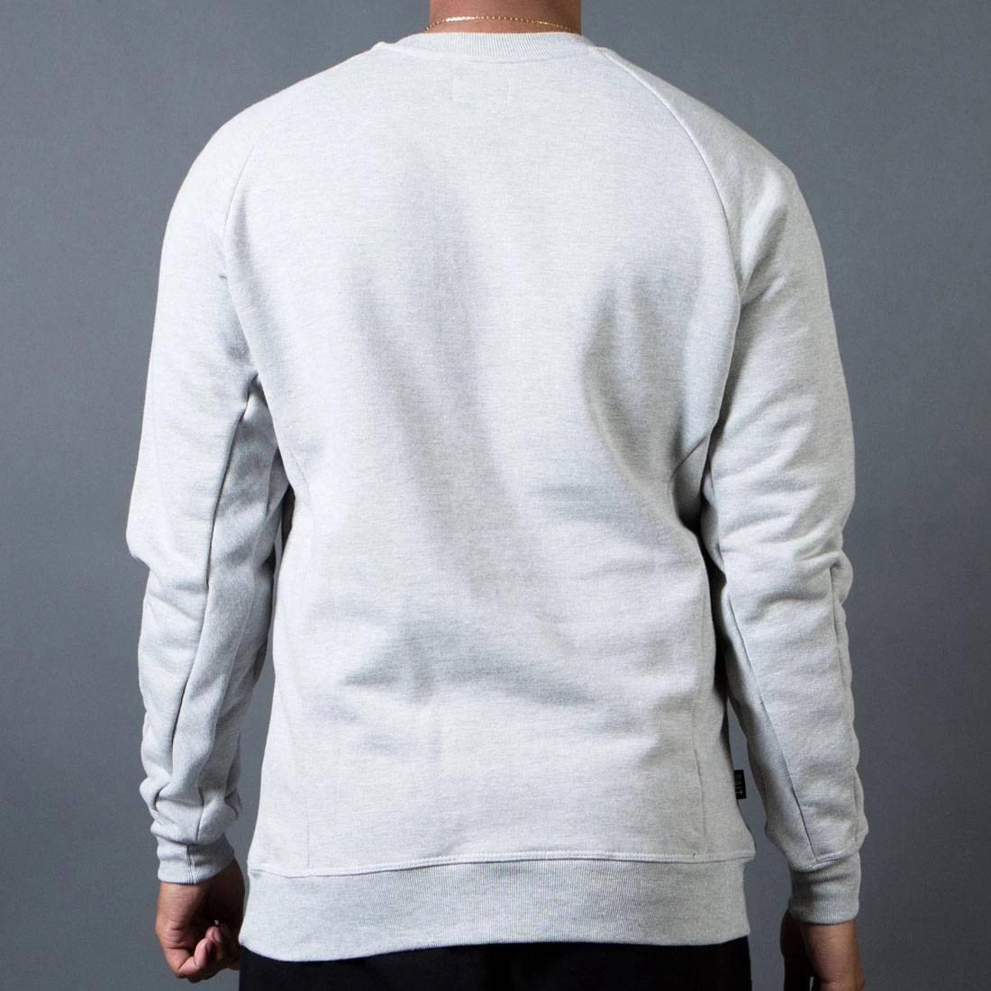 BAIT Men French Terry Crewneck Sweater - Made In LA (gray / Heather) 5 BAIT Men French Terry Crewneck Sweater - Made In LA (gray / Heather) - Image 3