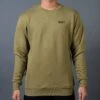 BAIT Men French Terry Crewneck Sweater - Made In LA (olive) 2 BAIT Men French Terry Crewneck Sweater - Made In LA (olive) -Tees Shop v07a8577 2