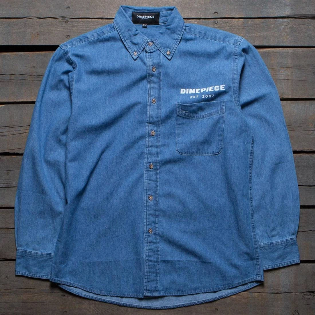 Dimepiece Women Supply Denim Button Up Shirt (blue / Denim) 3 Dimepiece Women Supply Denim Button Up Shirt (blue / Denim)