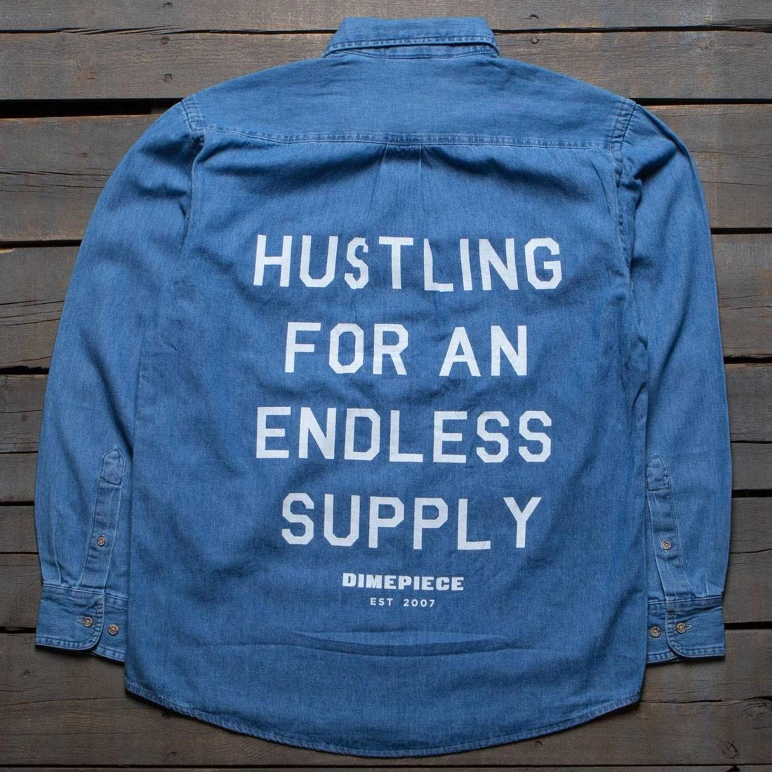 Dimepiece Women Supply Denim Button Up Shirt (blue / Denim) 4 Dimepiece Women Supply Denim Button Up Shirt (blue / Denim) - Image 2