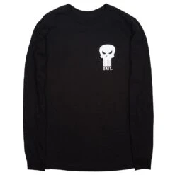 BAIT X Marvel Punisher Men Skull Long Sleeve Tee (black)