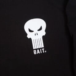 BAIT X Marvel Punisher Men Skull Long Sleeve Tee (black) -Tees Shop v07a9369 edit