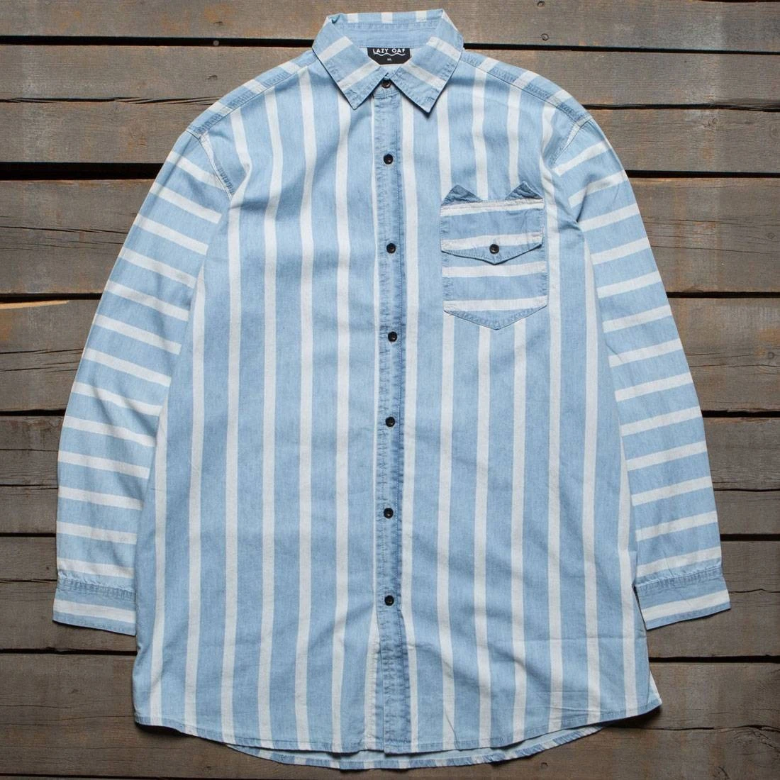 Lazy Oaf Women Cat Pocket Denim Shirt (blue / Denim) 3 Lazy Oaf Women Cat Pocket Denim Shirt (blue / Denim)